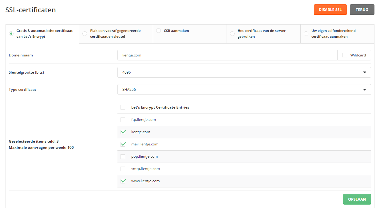 SSL Toevoegen