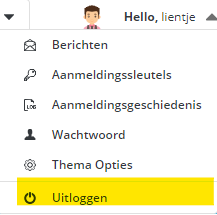 Lientje Hosting Uitloggen